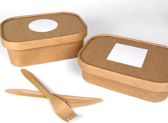 Tupper in cartone kraft con coperchio