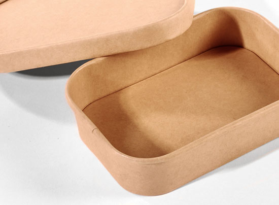 Tupper in cartone kraft con coperchio